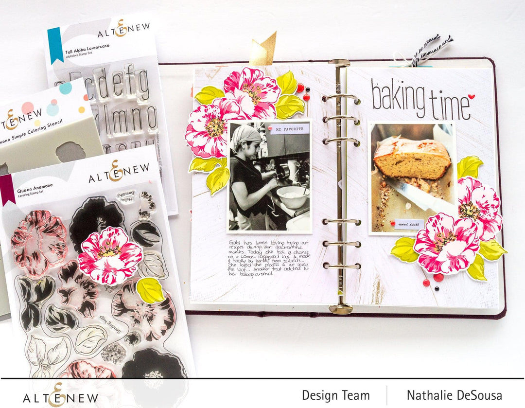 Altenew Stamp & Die & Stencil Bundle Queen Anemone