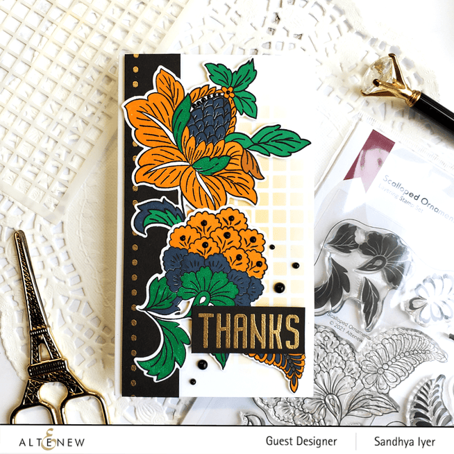Altenew Stamp & Die & Stencil Bundle Scalloped Ornaments Stamp & Die & Stencil Bundle