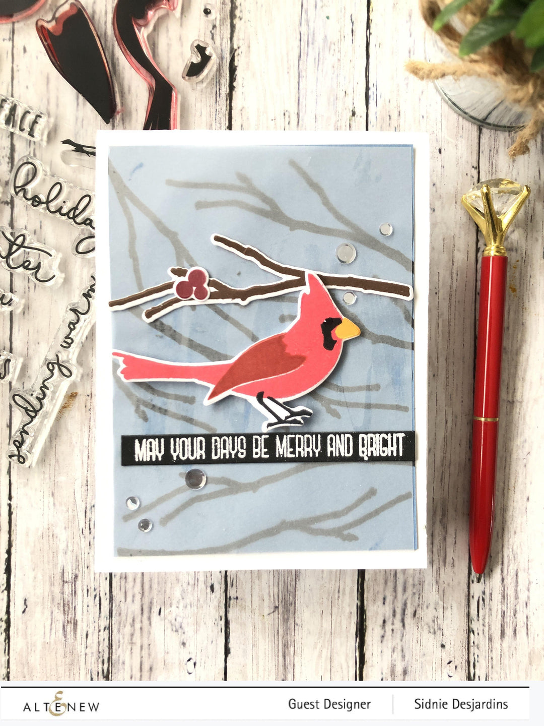 Altenew Stamp & Die & Stencil Bundle Season's Tweetings Stamp & Die & Mask Stencil Bundle