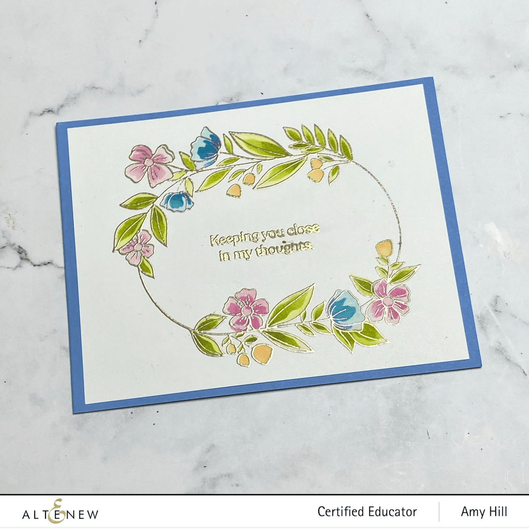 Altenew Stamp & Die & Stencil Bundle Sentimental Florals Stamp & Die & Stencil Bundle