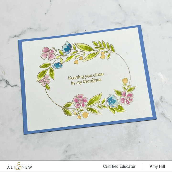 Altenew Stamp & Die & Stencil Bundle Sentimental Florals Stamp & Die & Stencil Bundle