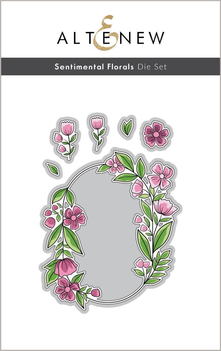 Altenew Stamp & Die & Stencil Bundle Sentimental Florals Stamp & Die & Stencil Bundle