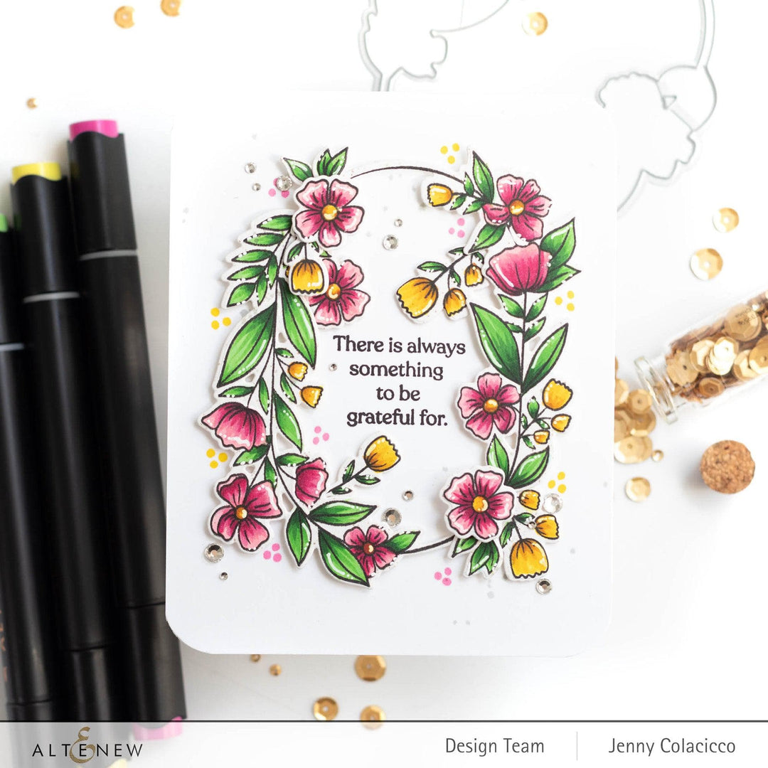 Altenew Stamp & Die & Stencil Bundle Sentimental Florals Stamp & Die & Stencil Bundle