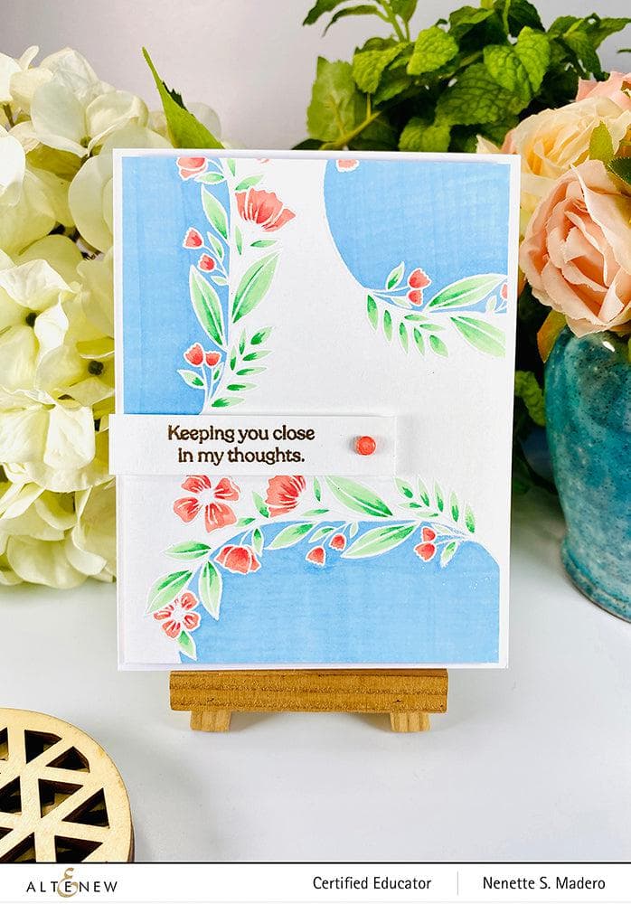 Altenew Stamp & Die & Stencil Bundle Sentimental Florals Stamp & Die & Stencil Bundle