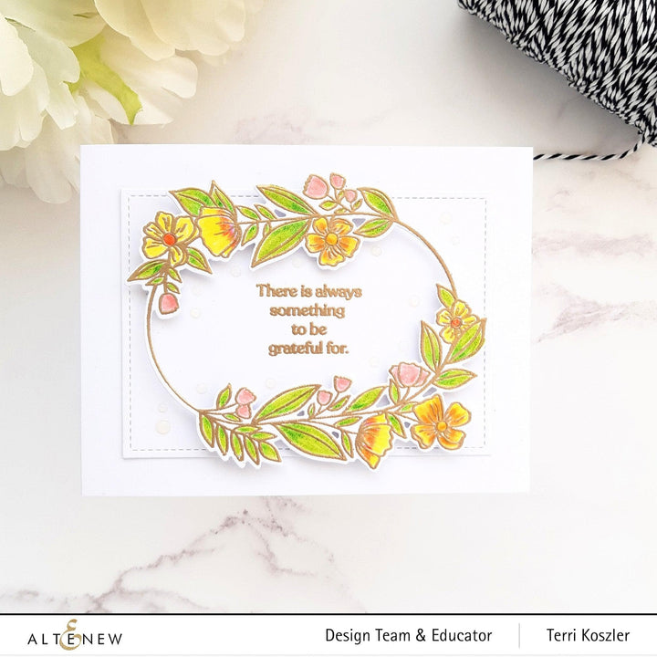 Altenew Stamp & Die & Stencil Bundle Sentimental Florals Stamp & Die & Stencil Bundle