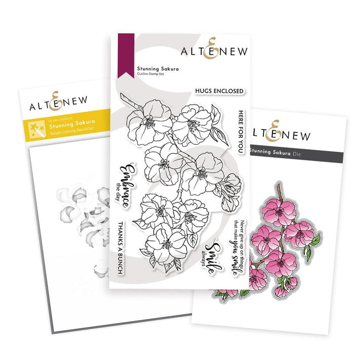 Altenew Partner Team Stamp & Die Bundle Stunning Sakura