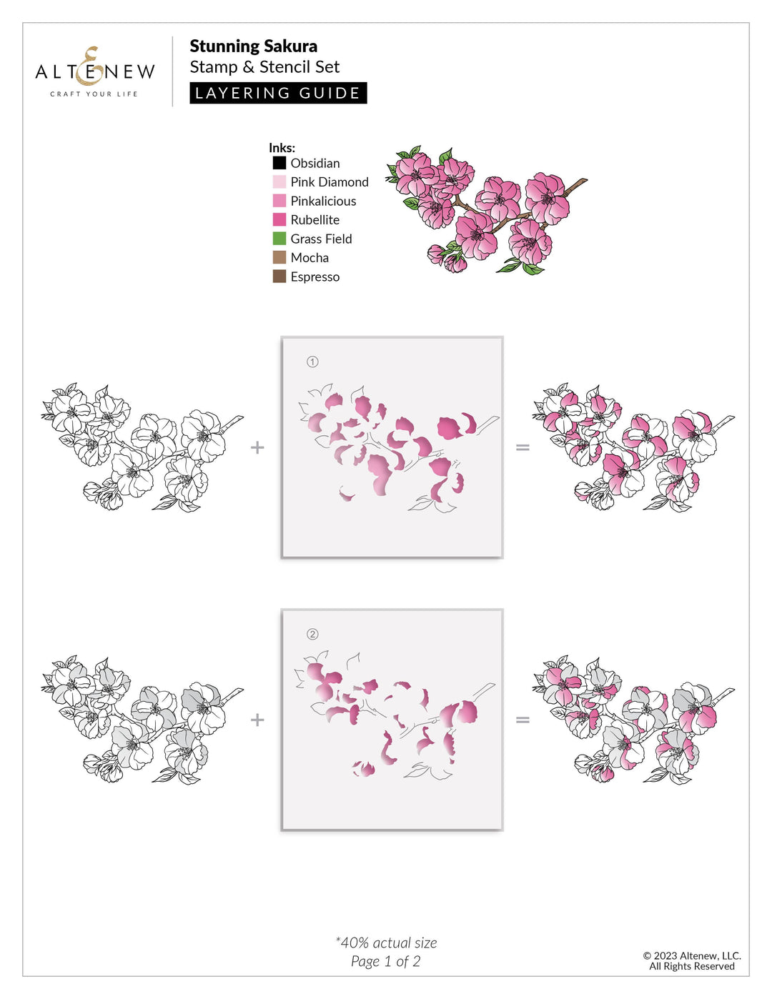 Altenew Partner Team Stamp & Die Bundle Stunning Sakura