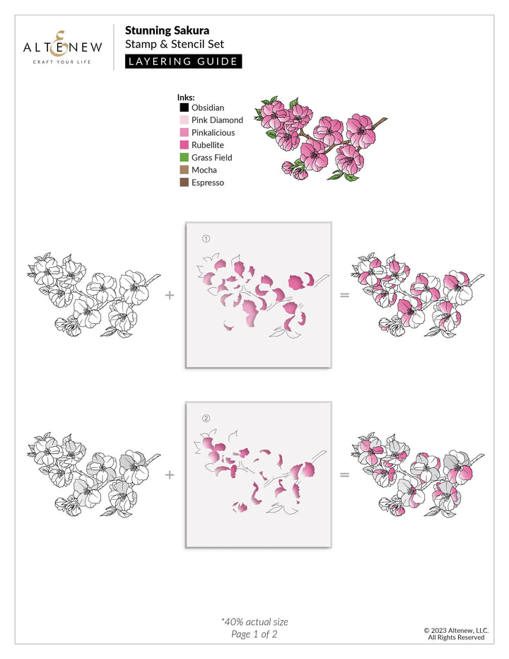 Altenew Partner Team Stamp & Die Bundle Stunning Sakura