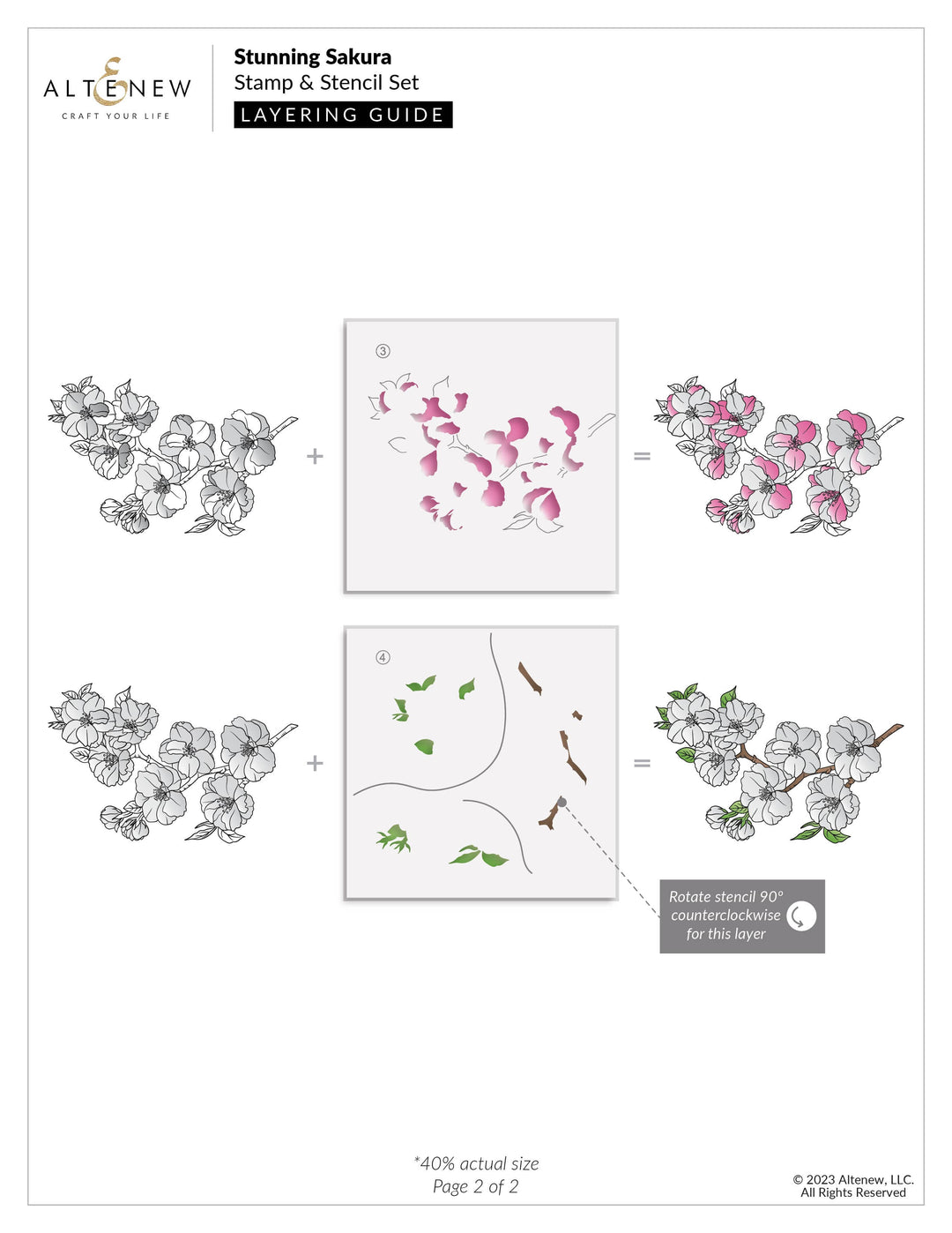 Altenew Partner Team Stamp & Die Bundle Stunning Sakura