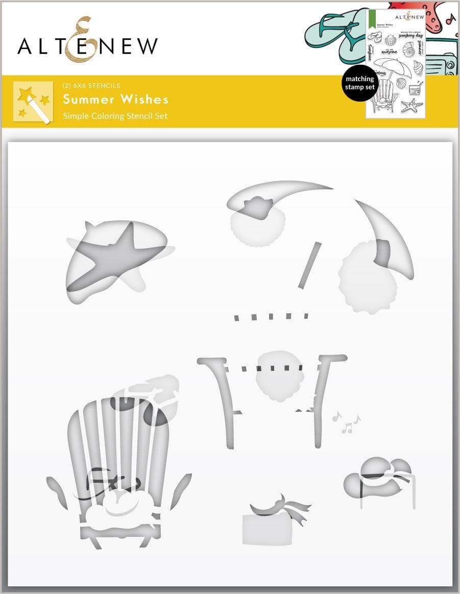 Altenew Stamp & Die & Stencil Bundle Summer Wishes Stamp & Die & Stencil Bundle