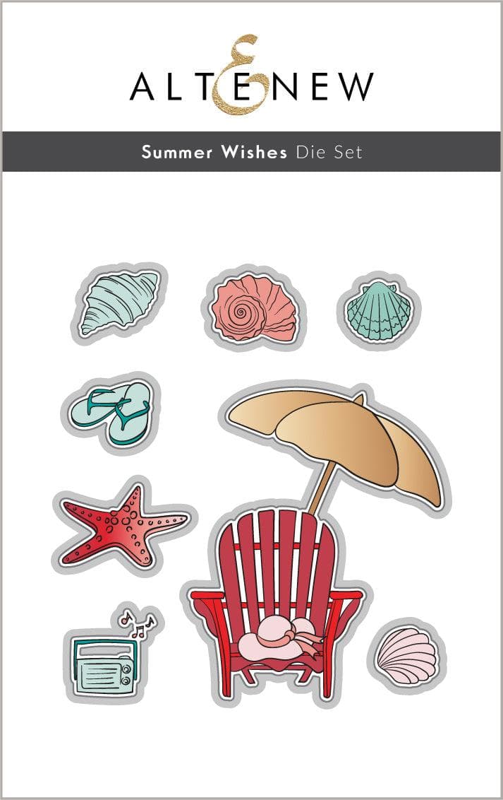 Altenew Stamp & Die & Stencil Bundle Summer Wishes Stamp & Die & Stencil Bundle