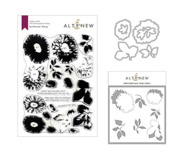 Altenew Stamp & Die & Stencil Bundle Sunflower Daisy Stamp & Die & Mask Stencil Bundle