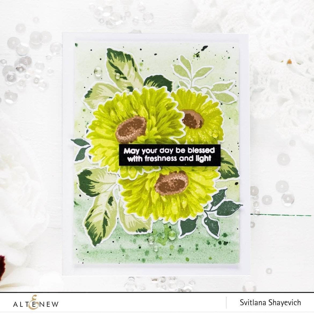 Altenew Stamp & Die & Stencil Bundle Sunflower Daisy Stamp & Die & Mask Stencil Bundle