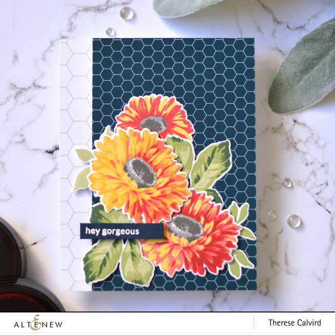 Altenew Stamp & Die & Stencil Bundle Sunflower Daisy Stamp & Die & Mask Stencil Bundle