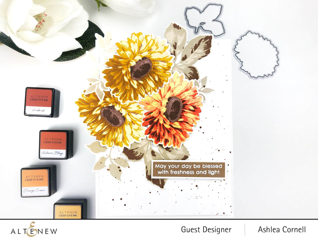 Altenew Stamp & Die & Stencil Bundle Sunflower Daisy Stamp & Die & Mask Stencil Bundle