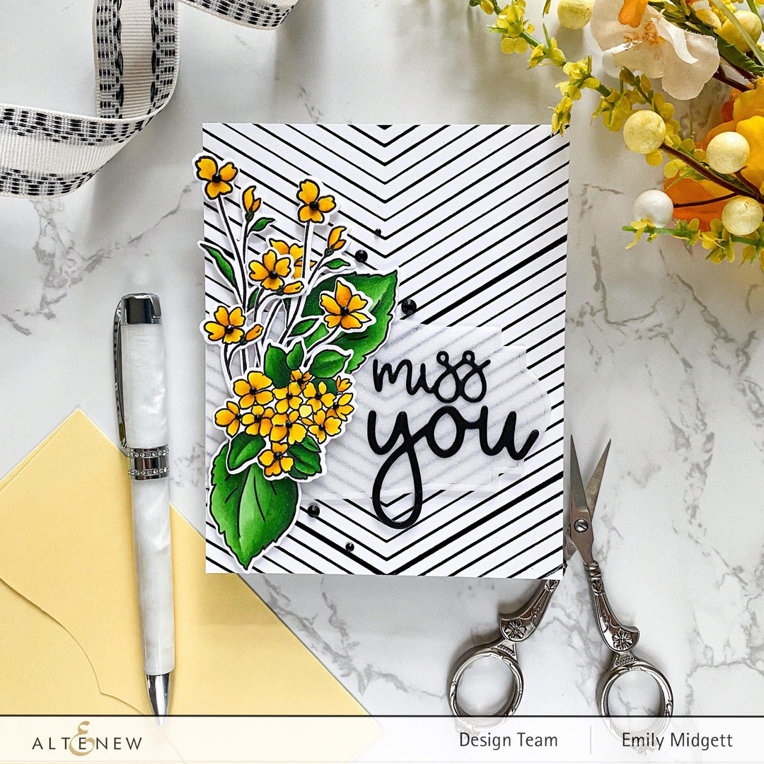 Altenew Stamp & Die & Stencil Bundle Sweet Nothings Stamp & Die & Mask Stencil Bundle