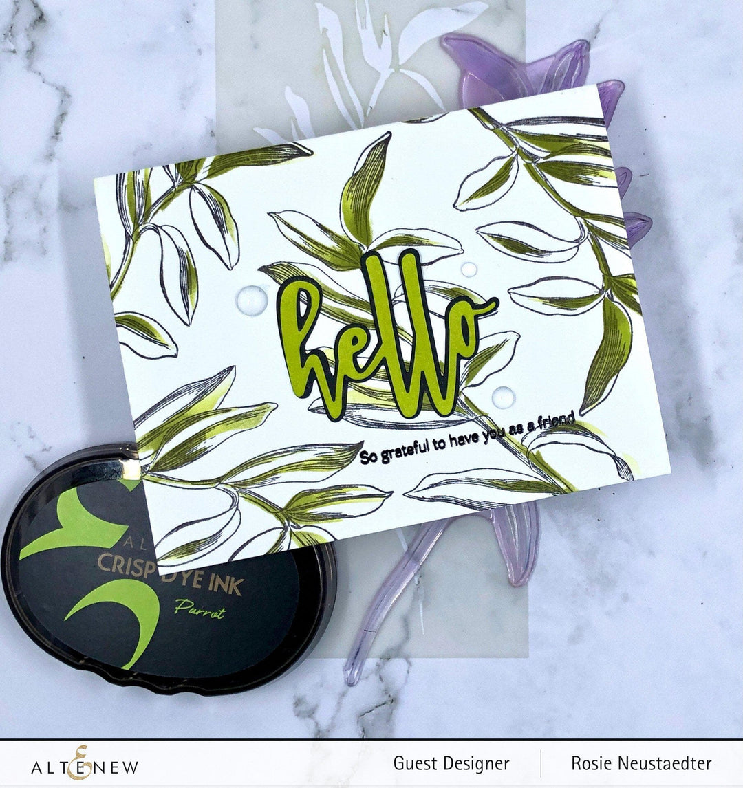 Altenew Stamp & Die & Stencil Bundle Tall Foliage Simple Stamp & Die & Coloring Stencil Bundle