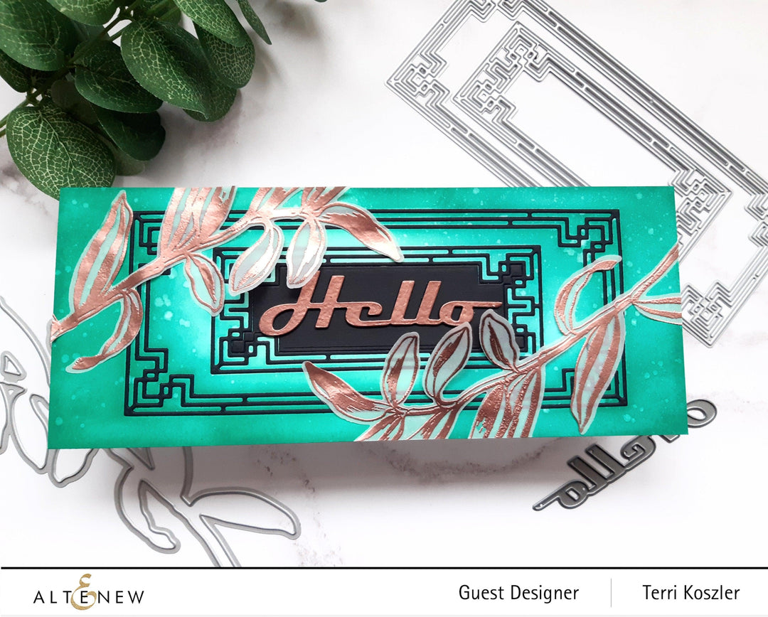Altenew Stamp & Die & Stencil Bundle Tall Foliage