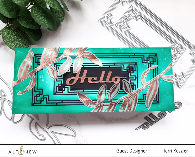 Altenew Stamp & Die & Stencil Bundle Tall Foliage