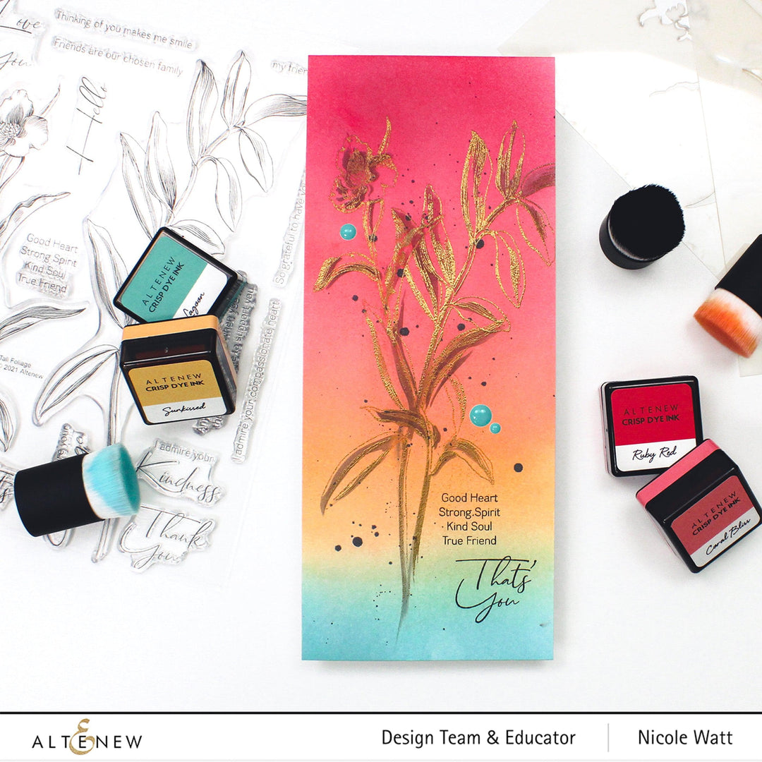 Altenew Stamp & Die & Stencil Bundle Tall Foliage