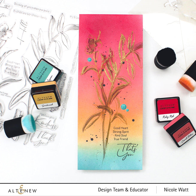 Altenew Stamp & Die & Stencil Bundle Tall Foliage