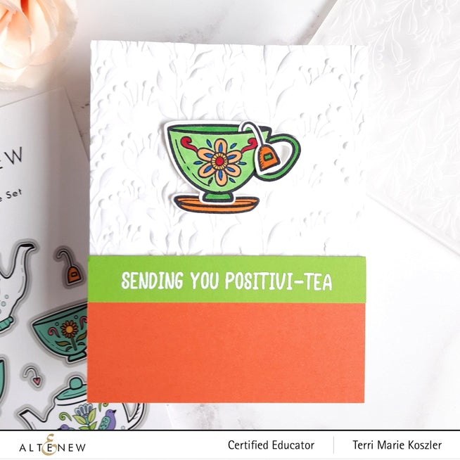 Altenew Stamp & Die & Stencil Bundle Tea for Two Stamp & Die & Stencil Bundle
