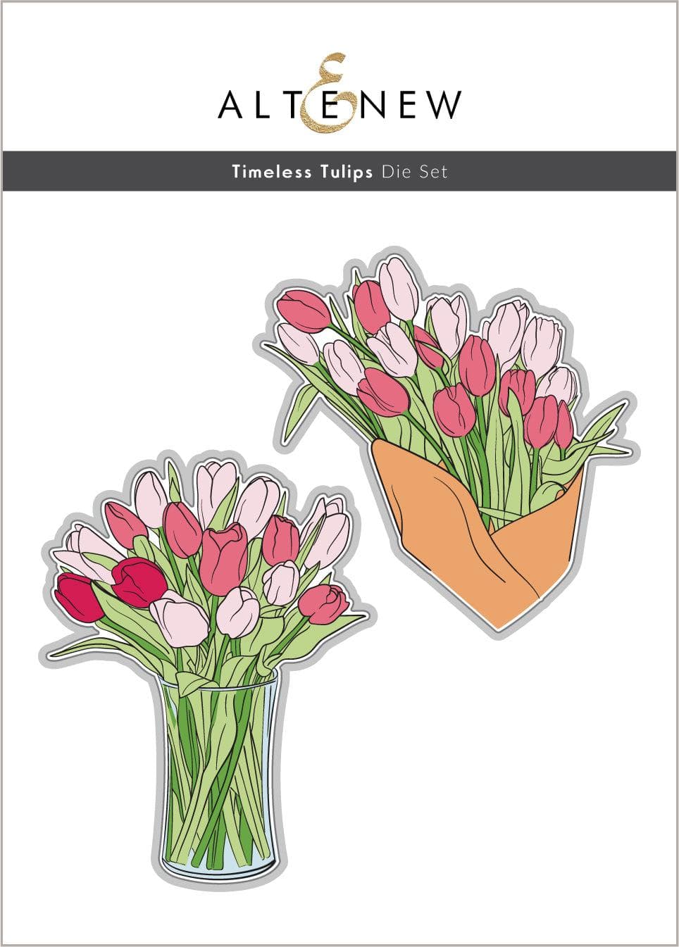 Altenew Stamp & Die & Stencil Bundle Timeless Tulips Stamp & Die & Stencil Bundle