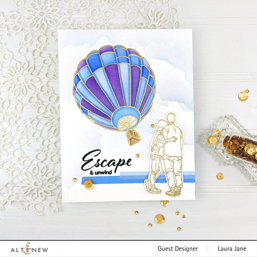 Altenew | Card Making, Scrapbooking & Paper-Crafting Supplies! Stamp & Die & Stencil Bundle Up & Away Stamp & Die & Coloring Stencil Bundle