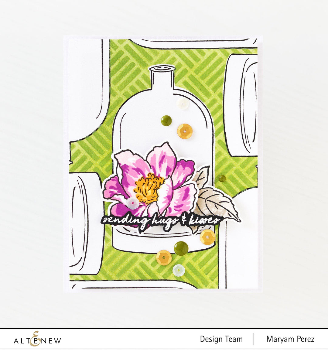 Altenew Stamp & Die & Stencil Bundle Versatile Vases 2 Stamp & Die & Mask Stencil Bundle