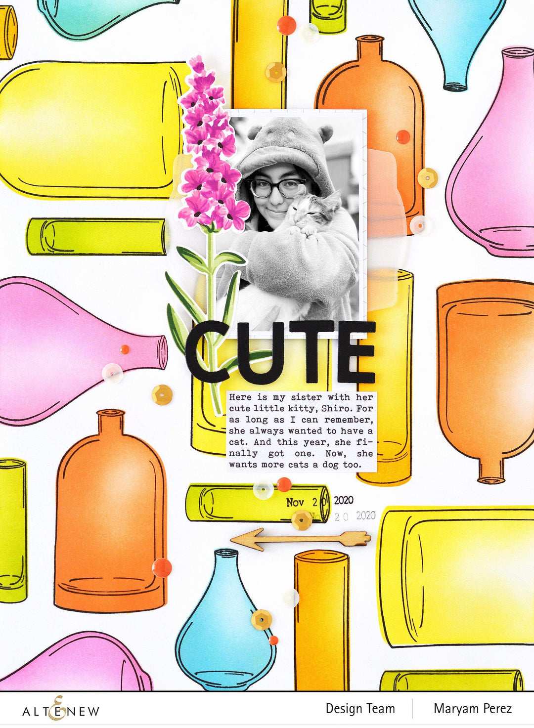 Altenew Stamp & Die & Stencil Bundle Versatile Vases 2 Stamp & Die & Mask Stencil Bundle