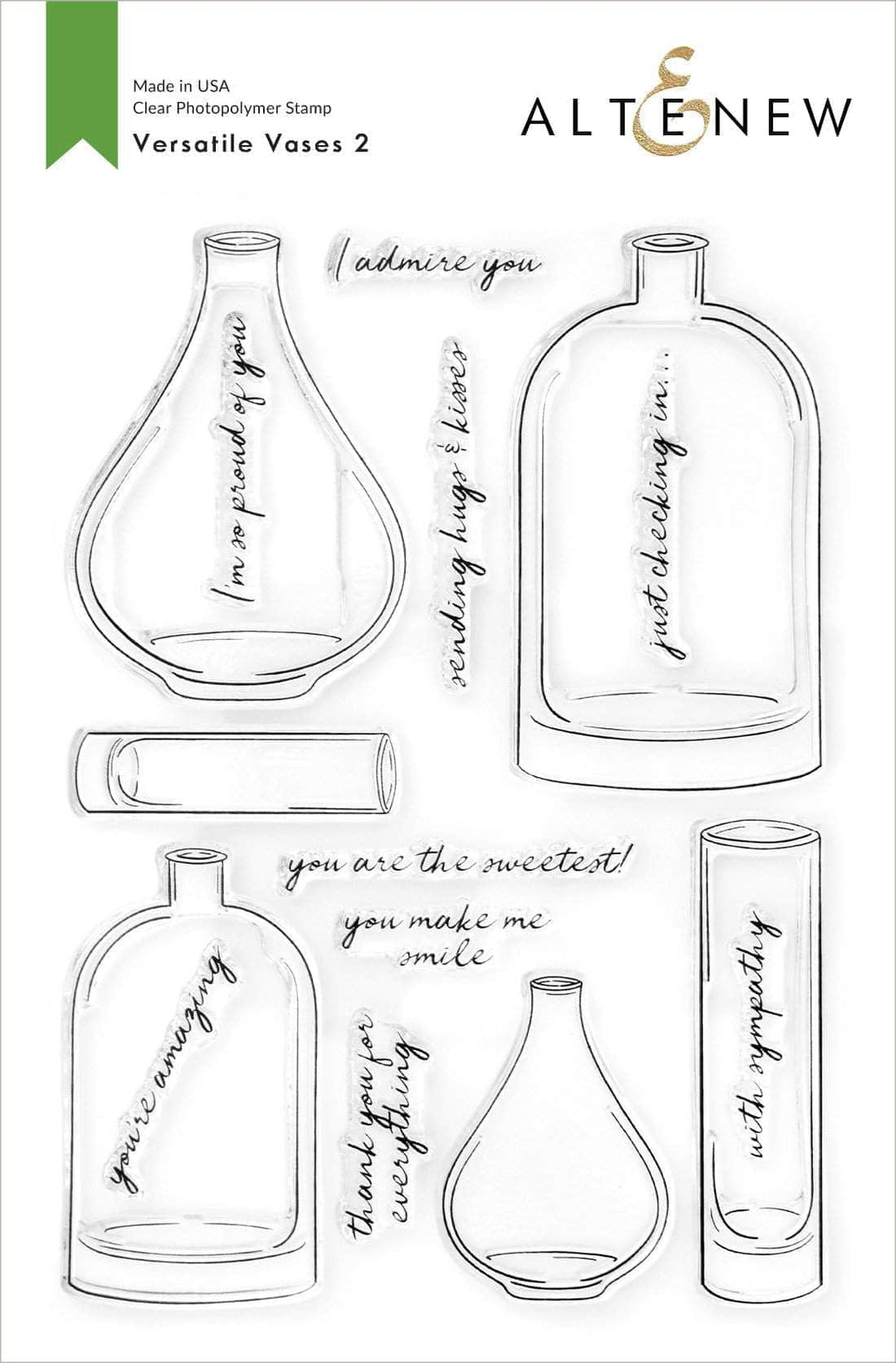 Altenew Stamp & Die & Stencil Bundle Versatile Vases 2