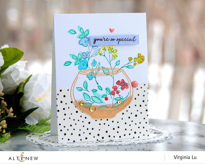 Altenew Stamp & Die & Stencil Bundle Versatile Vases Stamp & Die & Mask Stencil Bundle