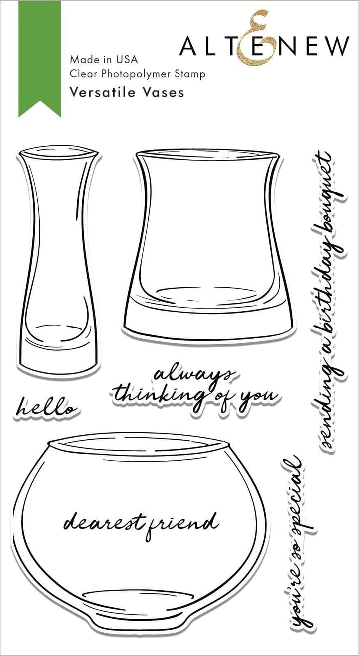 Altenew Stamp & Die & Stencil Bundle Versatile Vases Stamp & Die & Mask Stencil Bundle
