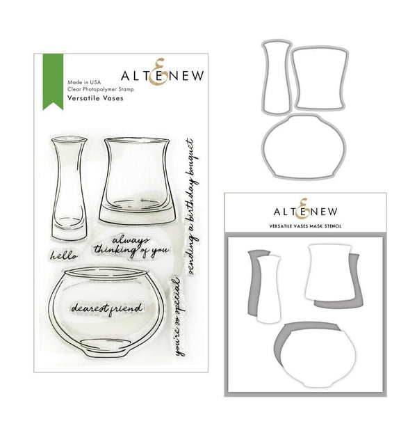 Altenew Stamp & Die & Stencil Bundle Versatile Vases Stamp & Die & Mask Stencil Bundle