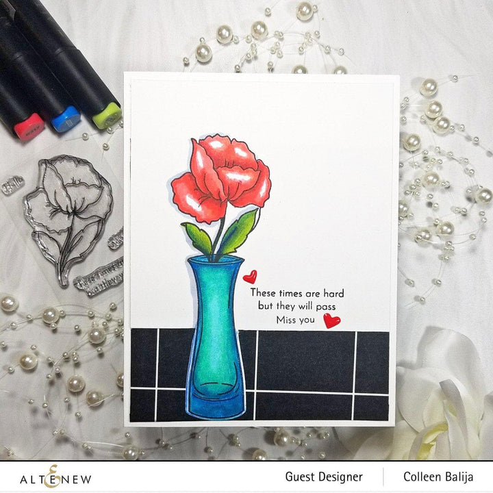 Altenew Stamp & Die & Stencil Bundle Versatile Vases Stamp & Die & Mask Stencil Bundle