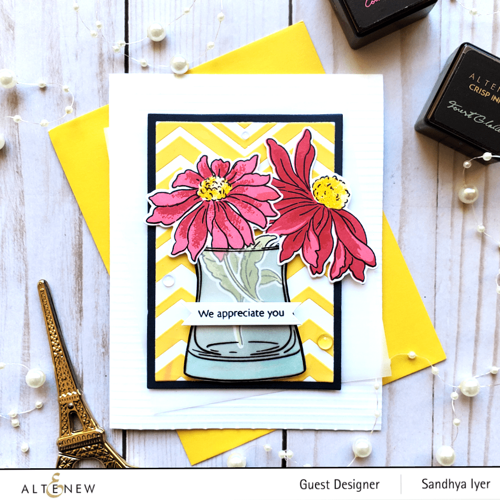 Altenew Stamp & Die & Stencil Bundle Versatile Vases Stamp & Die & Mask Stencil Bundle