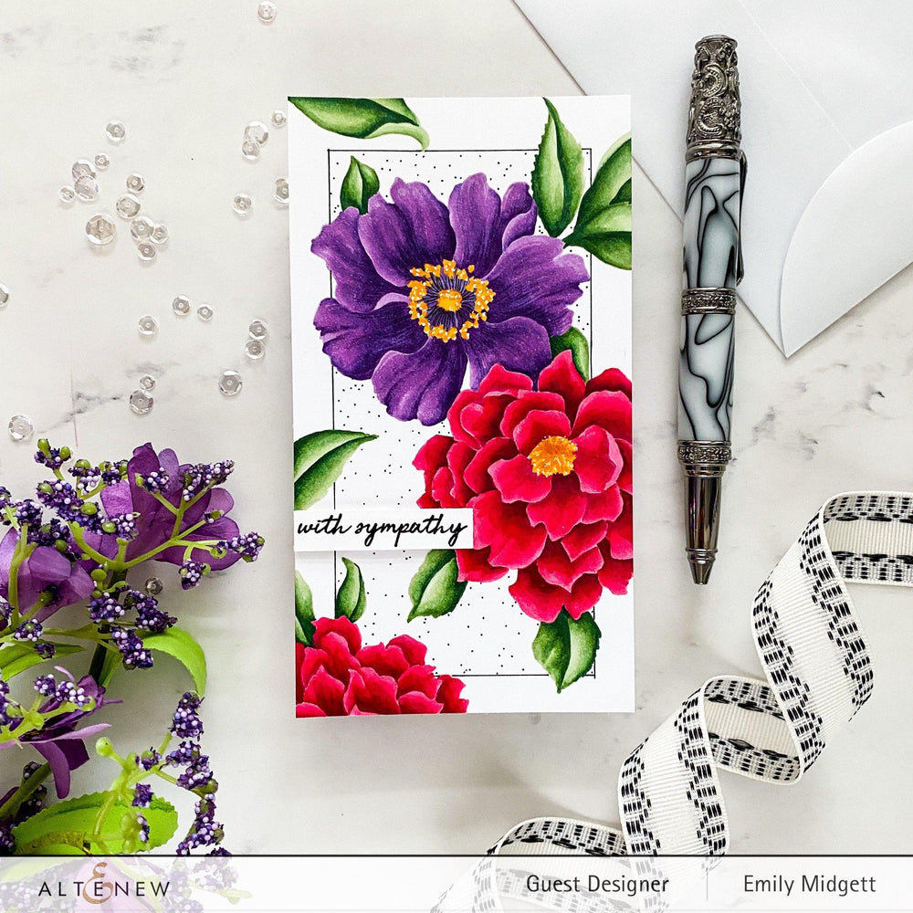 Altenew Stamp & Die & Stencil Bundle Vintage Garden Stamp & Die & Coloring Stencil Bundle