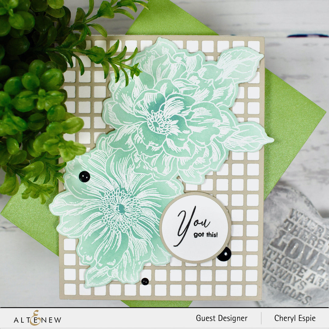 Altenew Stamp & Die & Stencil Bundle Vintage Garden Stamp & Die & Coloring Stencil Bundle