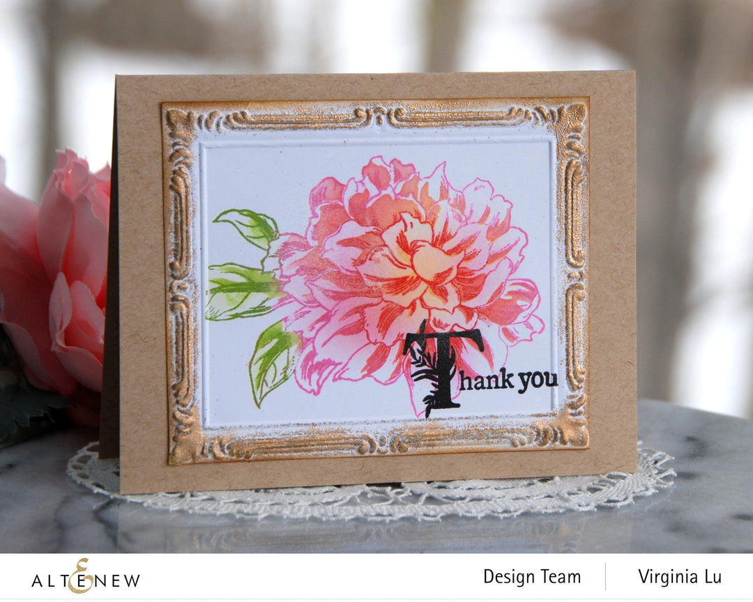 Altenew Stamp & Die & Stencil Bundle Vintage Garden Stamp & Die & Coloring Stencil Bundle