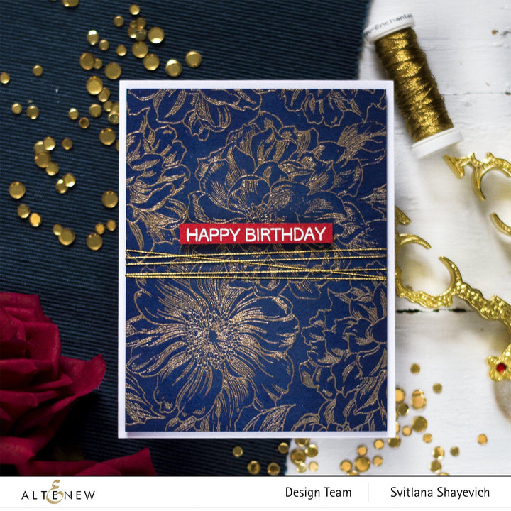 Altenew Stamp & Die & Stencil Bundle Vintage Garden Stamp & Die & Coloring Stencil Bundle