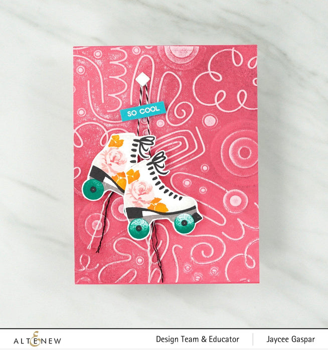 Altenew Vintage Vibes stamp, die, and stencil bundle with retro floral and pattern designs for creative crafts.