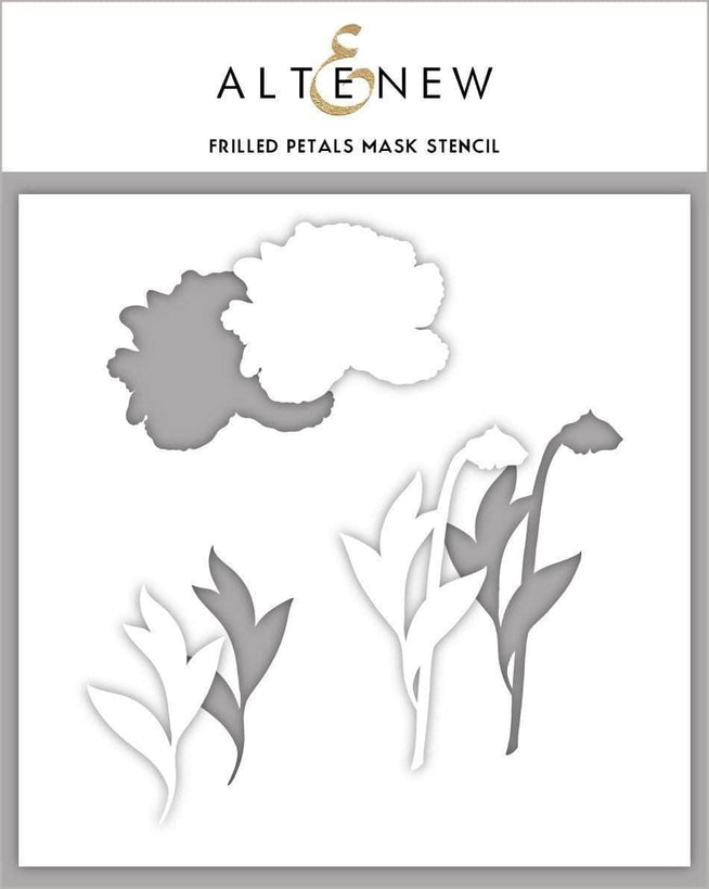 Altenew Stamp & Die & Stencil Bundle Z - Frilled Petals Stamp & Die & Mask Stencil Bundle