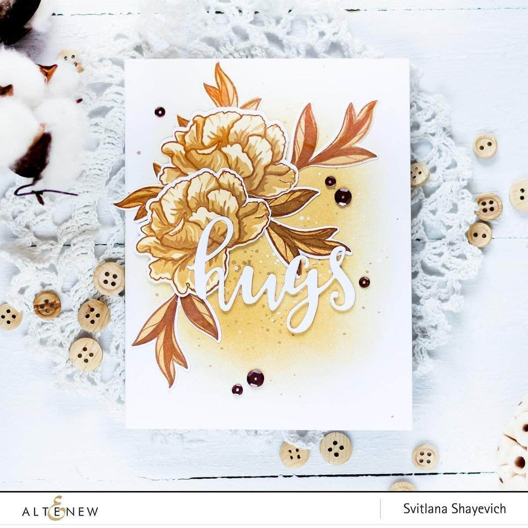 Altenew Stamp & Die & Stencil Bundle Z - Frilled Petals Stamp & Die & Mask Stencil Bundle
