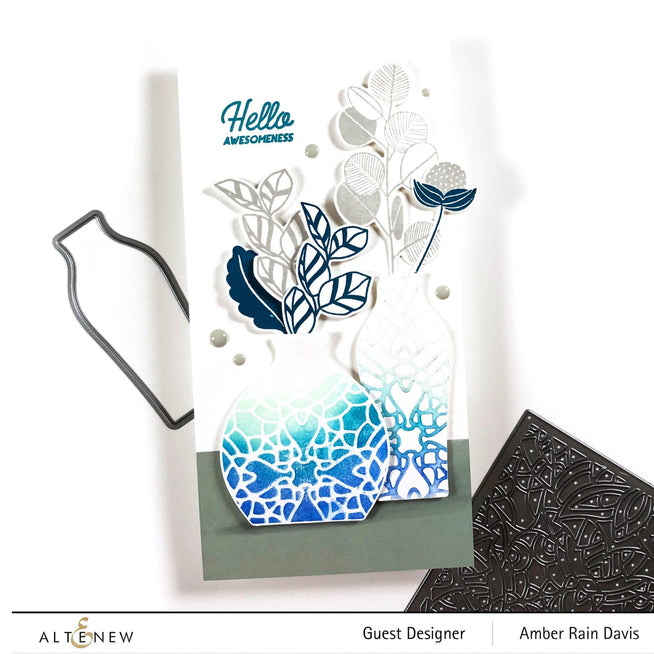 Altenew Stamp & Die & Stencil Bundle Mod Vases Stamp & Die & Mask Stencil Bundle