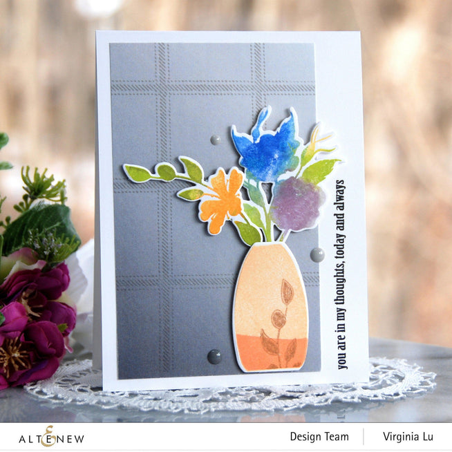 Altenew Stamp & Die & Stencil Bundle Mod Vases Stamp & Die & Mask Stencil Bundle