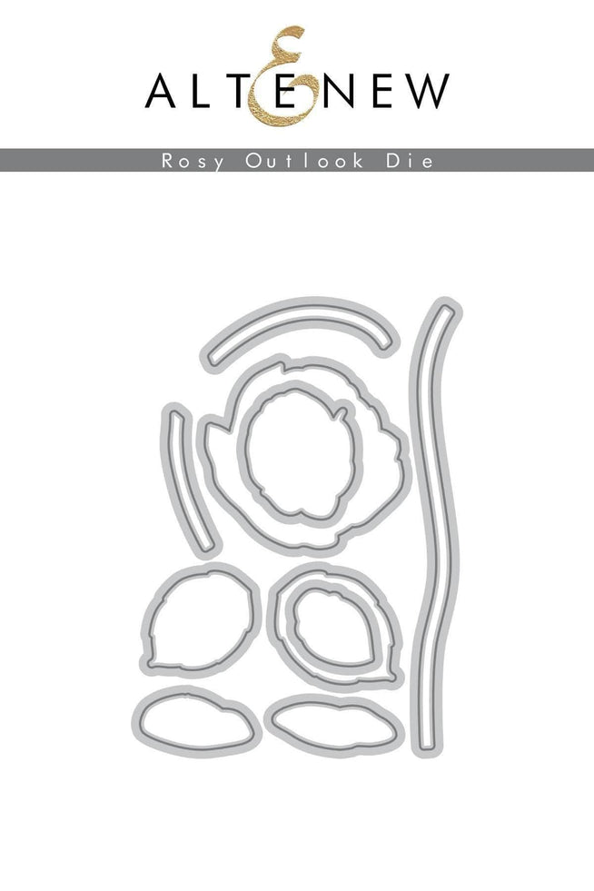 Retired - Rosy Outlook Stamp & Die & Mask Stencil Bundle - Altenew