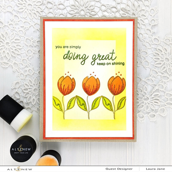 Altenew Stamp & Die & Stencil Bundle Simple Roses Stamp & Die & Mask Stencil Bundle