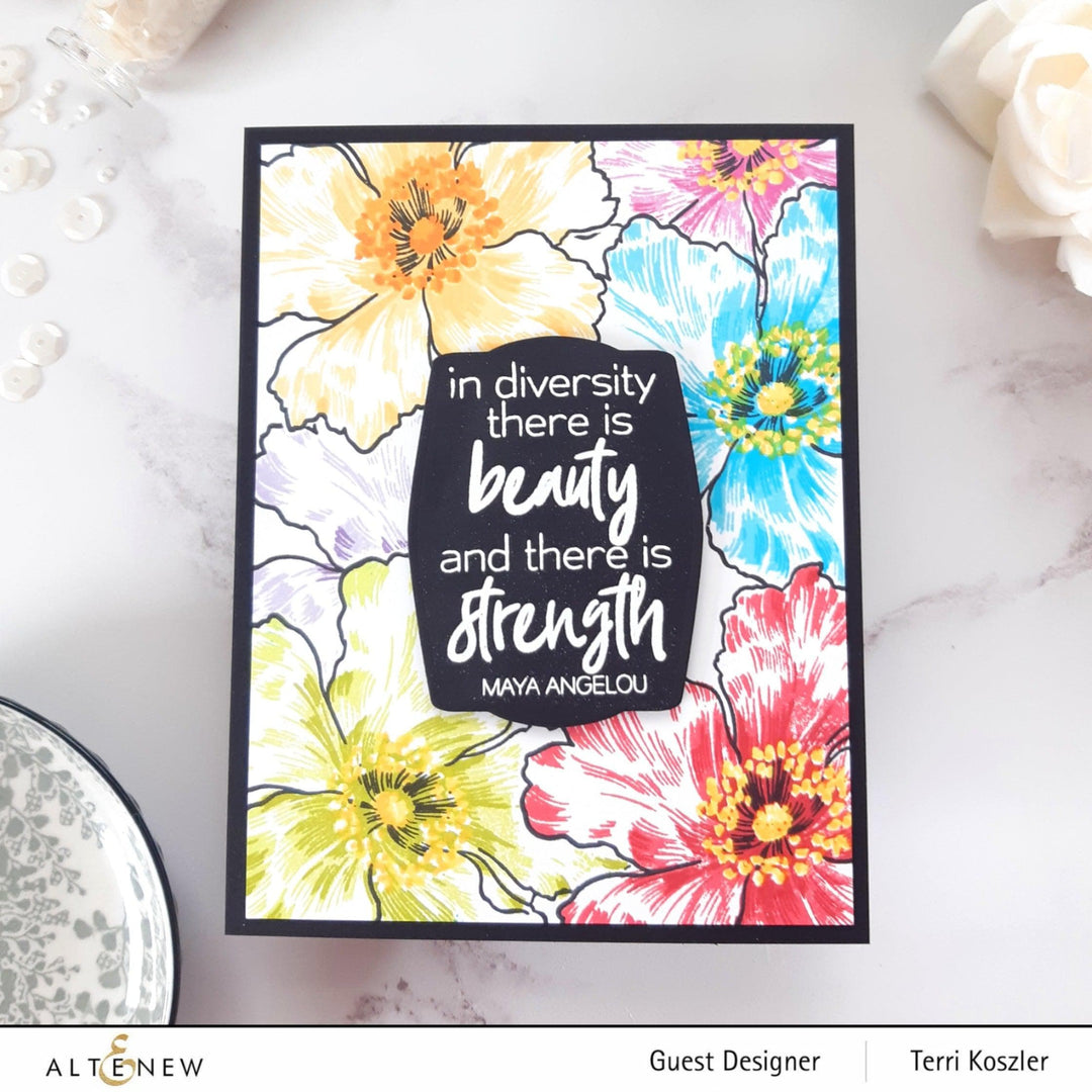 Altenew Stamp & Die & Stencil Bundle Sparkled Stamp & Die & Mask Stencil Bundle