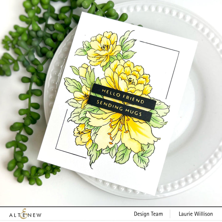 Altenew Stamp & Die & Stencil & Embossing Folder Bundle Bold Bouquet