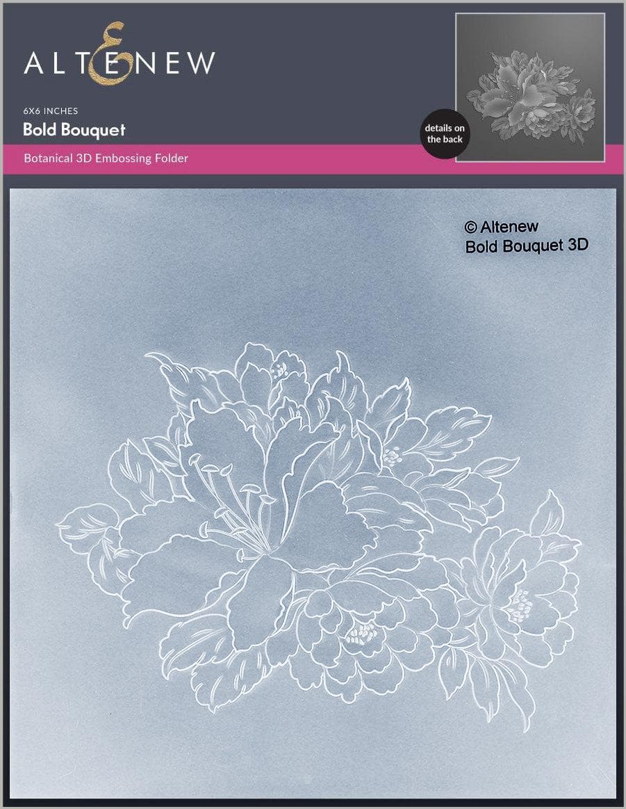 Altenew Stamp & Die & Stencil & Embossing Folder Bundle Bold Bouquet